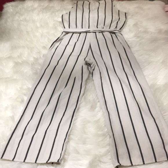 Anthropologie | Drew Black/White Stripes Jumpsuit - Picture 9 of 16